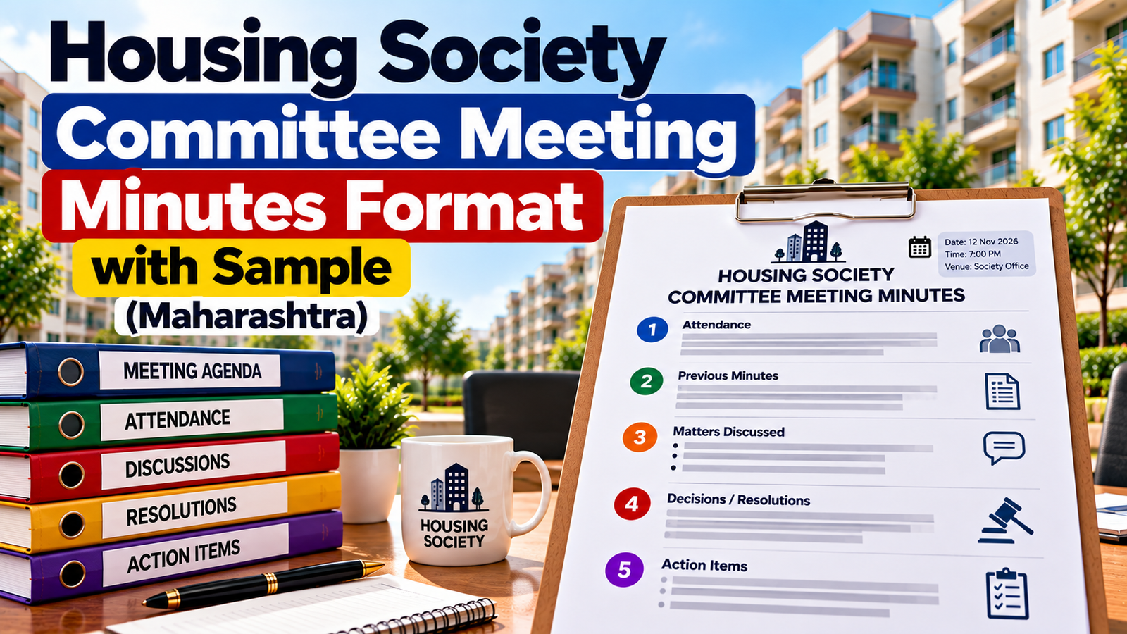 Housing Society Meeting Minutes Template