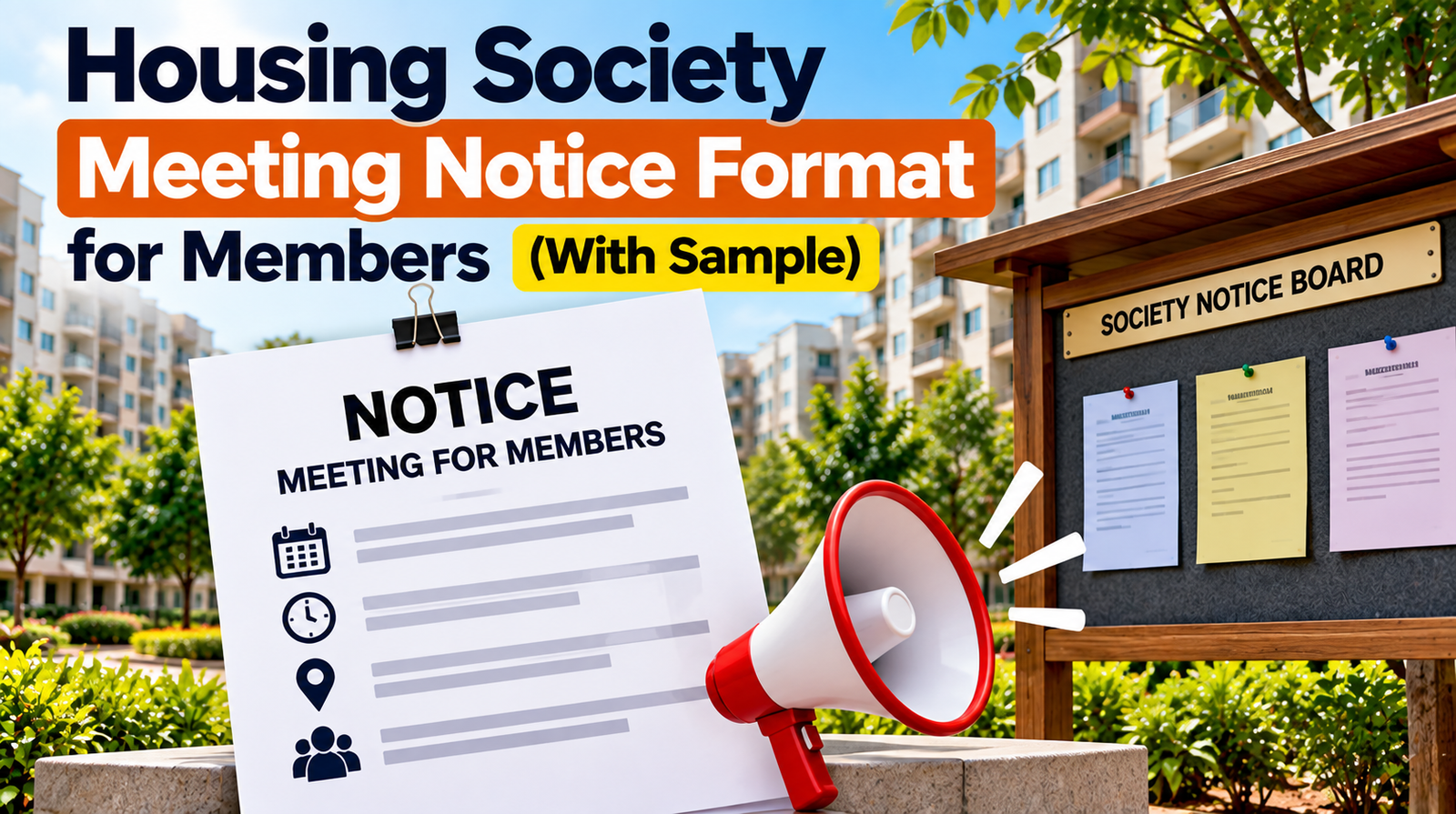 Housing Society Meeting Notice Board